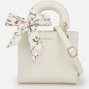 Flora Bella Textured Satchel Bag with Scarf Detail